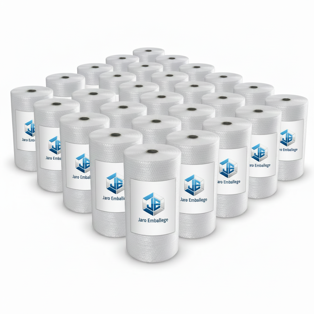 Lot de 25 rouleaux de papier bulle 150 cm x 100 m – Film à bulles professionnel très grande largeur pour emballage de colis XXL – Jaro Emballage