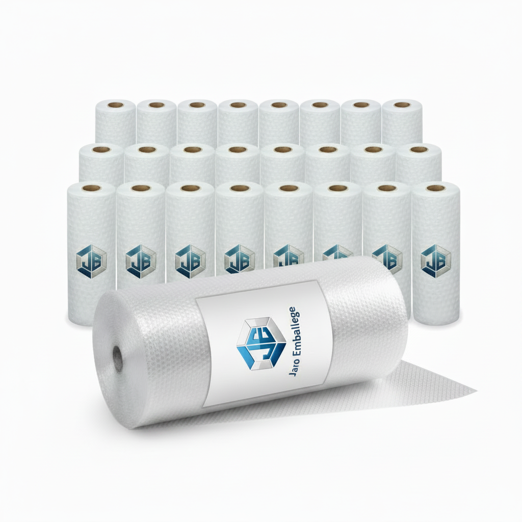 Lot de 50 rouleaux de papier bulle 100 cm x 100 m – Film à bulles professionnel très grande largeur pour emballage de colis volumineux – Jaro Emballage