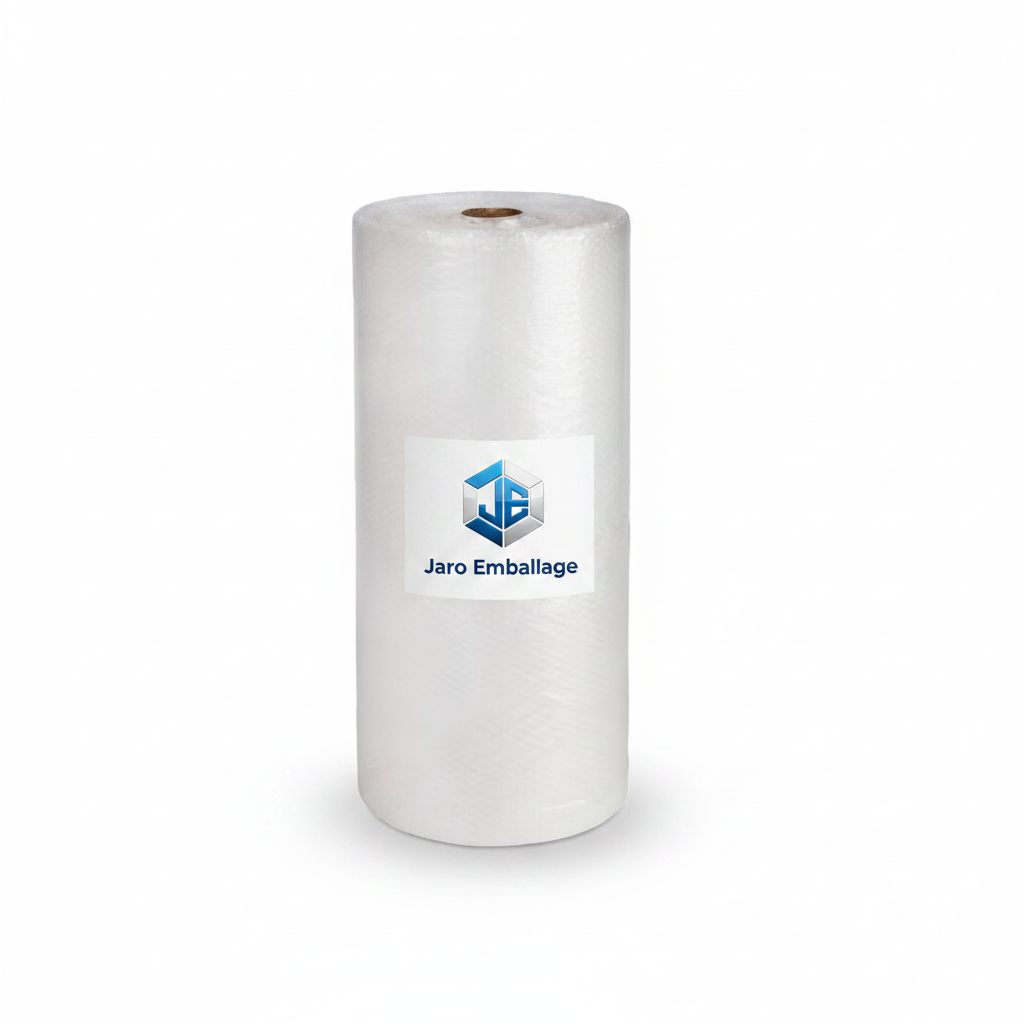 Rouleau de papier bulle 150 cm x 100 m avec étiquette Jaro Emballage – Film à bulles transparent très grande largeur, 35 ou 60 microns