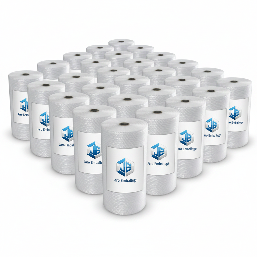 Lot de 50 rouleaux de papier bulle 75 cm x 100 m – Épaisseur 35 microns, film à bulles transparent PEBD recyclable, idéal pour l'emballage professionnel de colis volumineux – Jaro Emballage